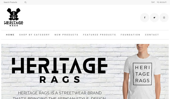 Heritage Rags - Homepage